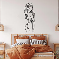 Minimalist Woman Bathroom Wall Art