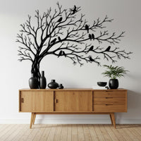 Love Birds Tree Metal Wall Art