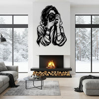 Photographer Woman Metal Wall art