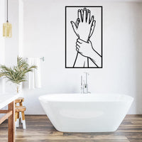 Lovers Touch Metal Wall Art