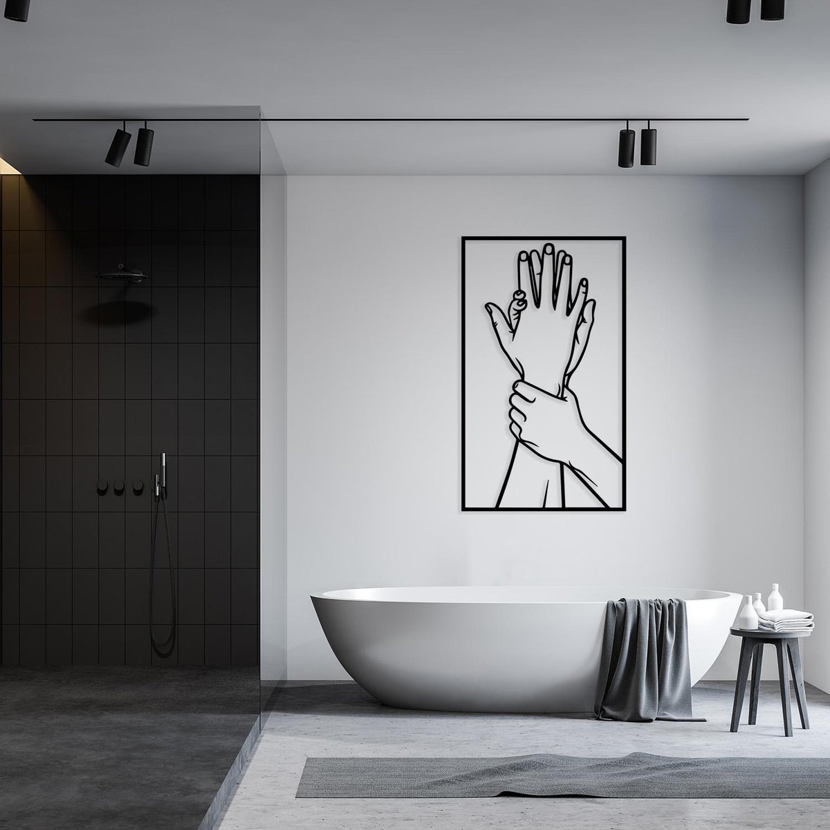 Lovers Touch Metal Wall Art
