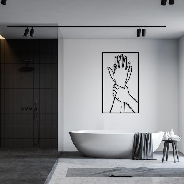 Lovers Touch Metal Wall Art