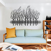 Modern Tree Line Metal Wall Art