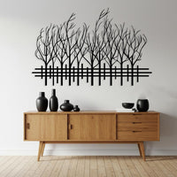 Modern Tree Line Metal Wall Art