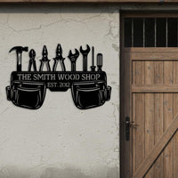 Custom Wood Shop Metal Sign