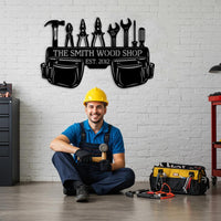 Custom Wood Shop Metal Sign