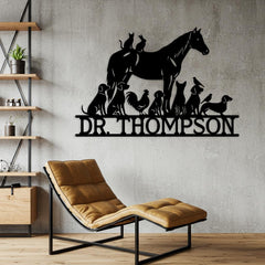 Custom Veterinarian Metal Sign