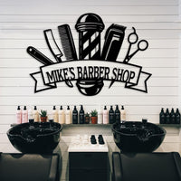 Custom Barber Shop Metal Sign