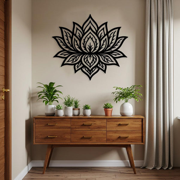 Lotus Flower Metal Wall Art