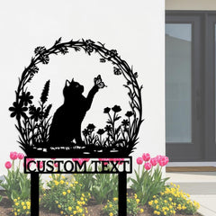 Cute Cat Garden Stake