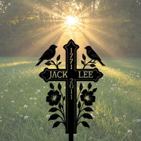 Custom Memorial Cross Stake