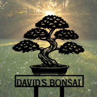 Bonsai Tree Custom Metal Yard Sign