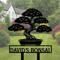 Bonsai Tree Custom Metal Yard Sign