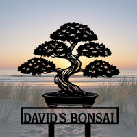 Bonsai Tree Custom Metal Yard Sign