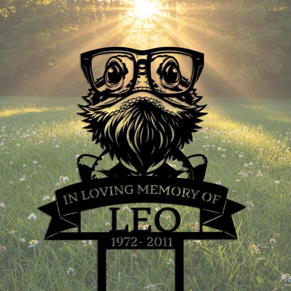 Bearded Dragon Memorial Yard Sign