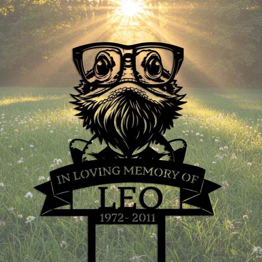 Bearded Dragon Memorial Yard Sign