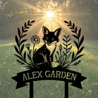Fox Garden Sign