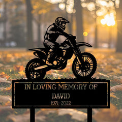Motocross Memorial Yard Sign
