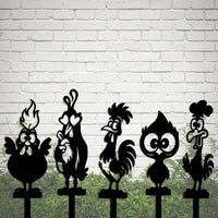 Funny Chicken Garden Stakes