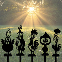 Funny Chicken Garden Stakes