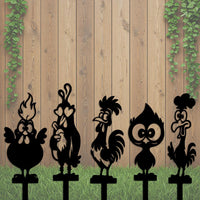 Funny Chicken Garden Stakes