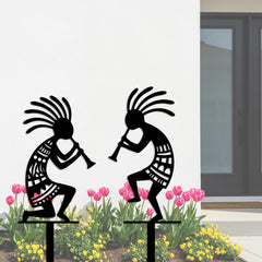 Funny Kokopelli Garden Stakes