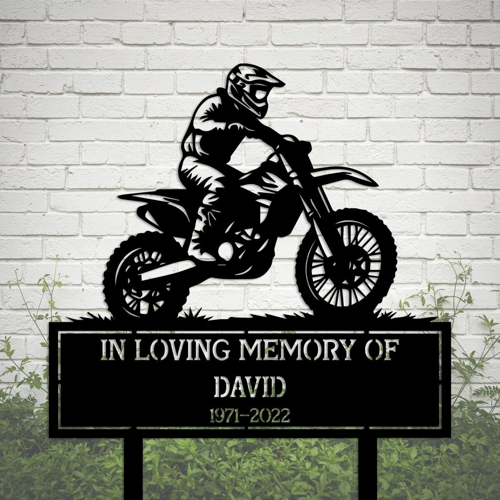 Motocross Memorial Yard Sign