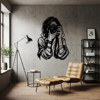 Photographer Woman Metal Wall art