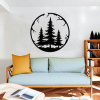 Rustic Pine Tree Metal Wall Art