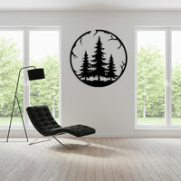 Rustic Pine Tree Metal Wall Art