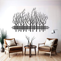Modern Tree Line Metal Wall Art