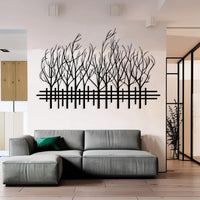 Modern Tree Line Metal Wall Art