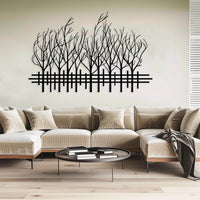 Modern Tree Line Metal Wall Art