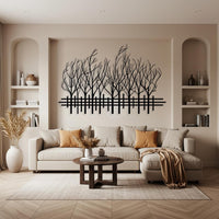 Modern Tree Line Metal Wall Art