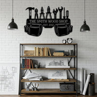 Custom Wood Shop Metal Sign