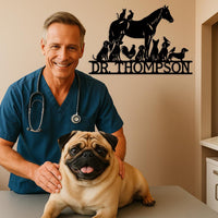 Custom Veterinarian Metal Sign