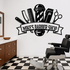 Custom Barber Shop Metal Sign