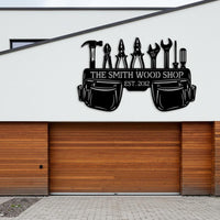 Custom Wood Shop Metal Sign
