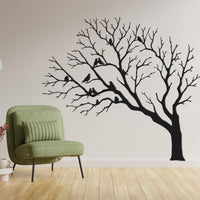 Birds on Tree Branch Metal Wall Art