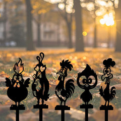 Funny Chicken Garden Stakes