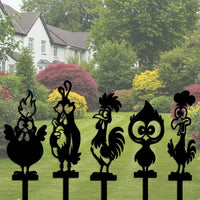 Funny Chicken Garden Stakes