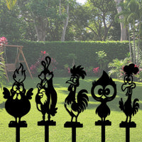 Funny Chicken Garden Stakes