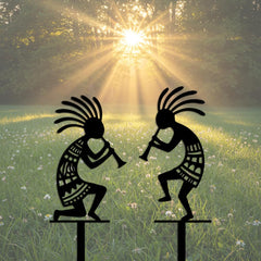 Funny Kokopelli Garden Stakes