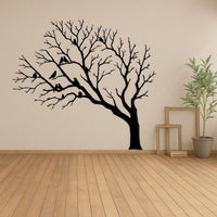Birds on Tree Branch Metal Wall Art