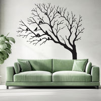 Birds on Tree Branch Metal Wall Art