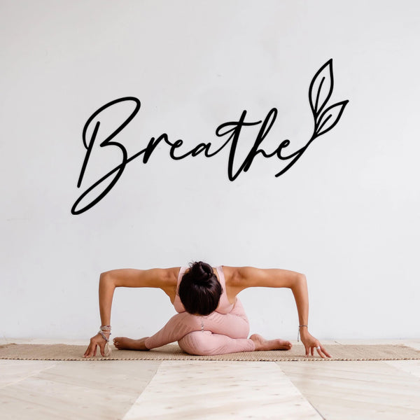 Breathe Metal Wall Art for Entryway