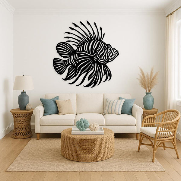Lionfish Metal Wall Art for Beach House