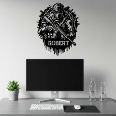 Custom Soldier Metal Sign for Man Cave
