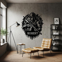 Custom Soldier Metal Sign for Man Cave