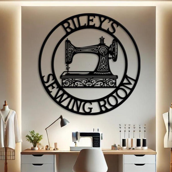 Personalized Sewing Metal Sign